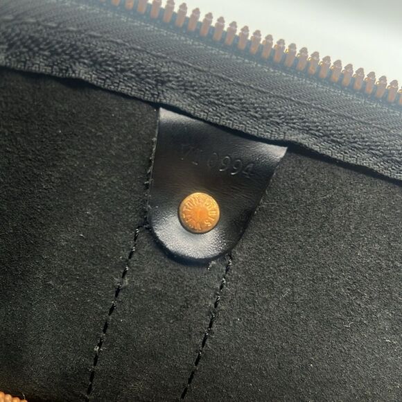 LOUIS VUITTON VINTAGE BLACK EPI LEATHER DUFFLE TRAVEL BAG KEEPALL 50 - Picture 16 of 16